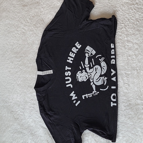 Bella Canvas Tops - Bella Canvas size L "I'm Just Here To Lay Pipe" T-shirt